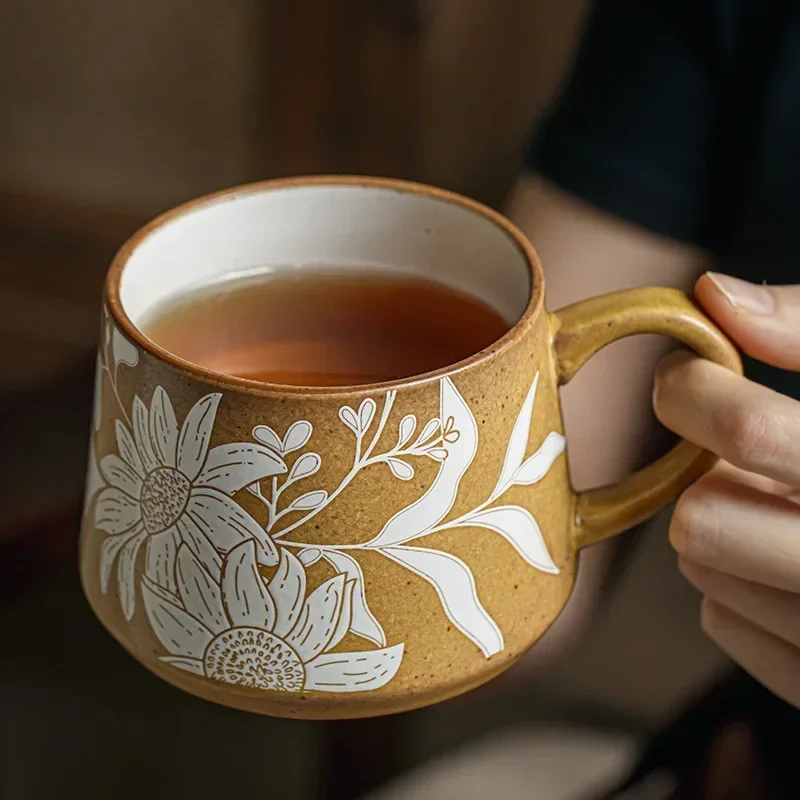

350ML ceramic mug gift for girls, practical high-end coffee cup