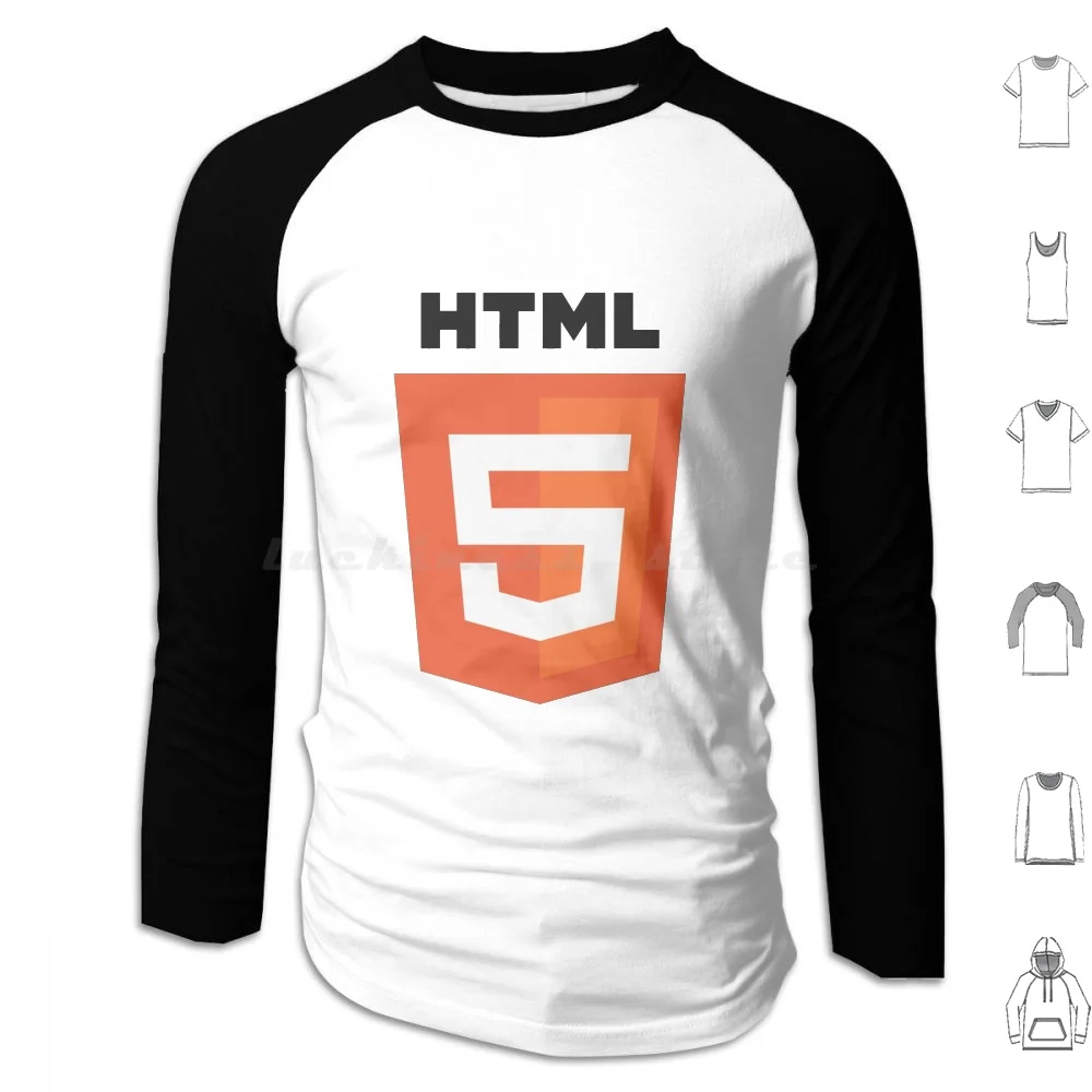 Html5 Hoodie Cotton Long Sleeve Html5 Html 5 Programming Languages Developer App Game Pc Computer World Wide Web Javascript