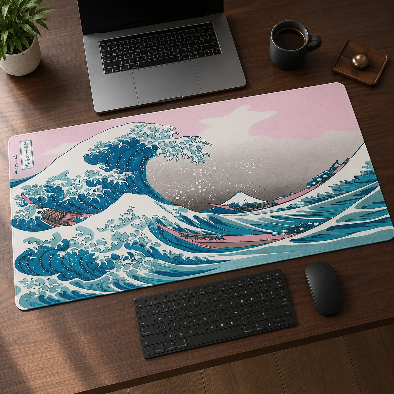Japanese Style Waves Mouse Pad Gaming printon demand Home Mousepad XXL Playmat Non-Slip Soft Office Gaming laptop Table Mat