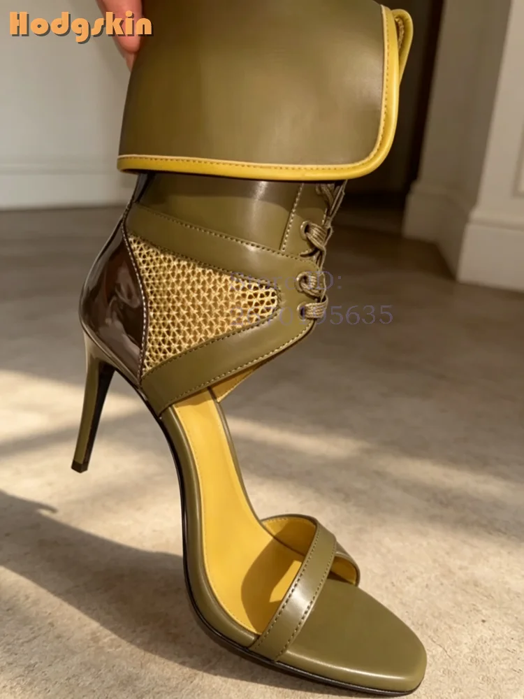 Olivekowe, z paskami, sandały – Sandal Strappy Heeled recenzja i cena