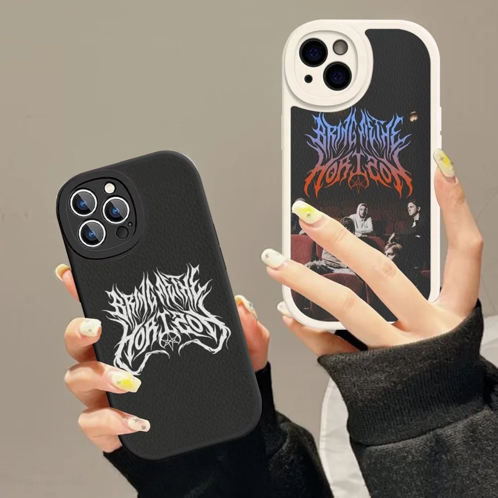 BMTH B-Bring Me The H-Horizons Phone Case Hard Leather For IPhone 16 15 14 13 12 Mini 11 14 Pro Max Xs X Xr 7 8 Plus Fundas