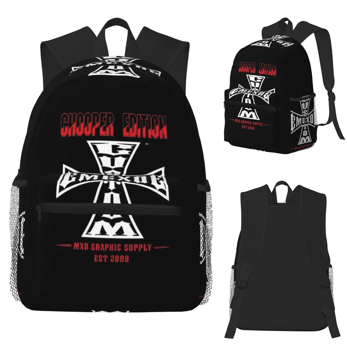 

Personalized West Coast Iron Cross Choppers Student Backpack School Bag Hiking Daypack for Boys Girls Bookbag Shoulder Bags