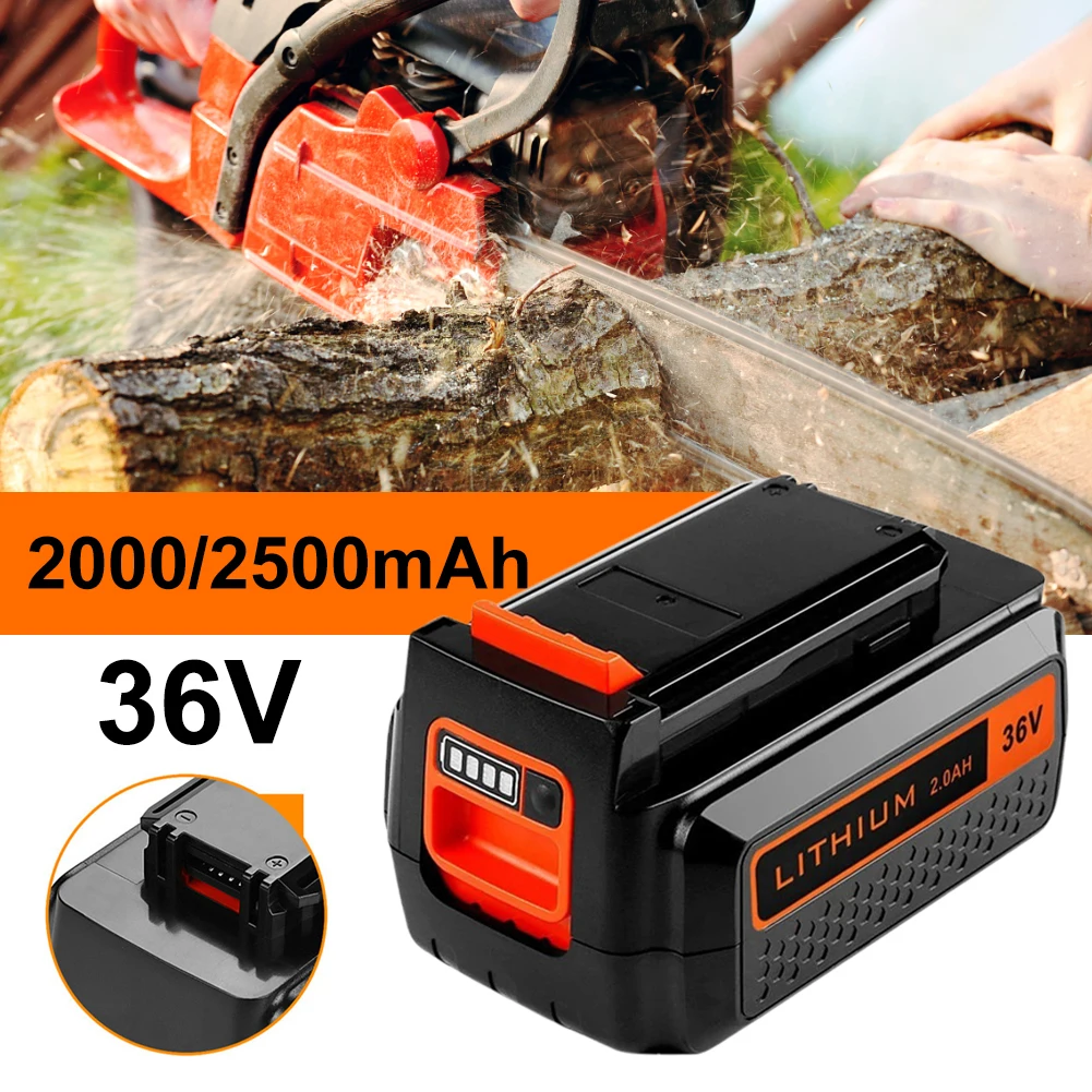 2000/2500mah 36V Lithium batterie mit Schwarz & Decker BL20362-XJ lbx2040 lbx36 bl20362 lbxr36 36V Elektro werkzeuge