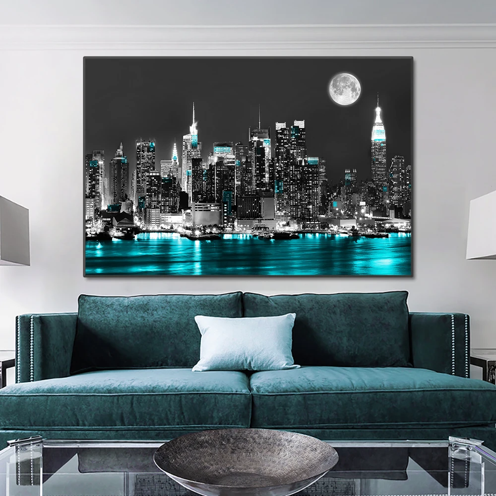 アーバンスカイラインランドスケープウォールアート,新しいyo - Photography New York のレビューと価格