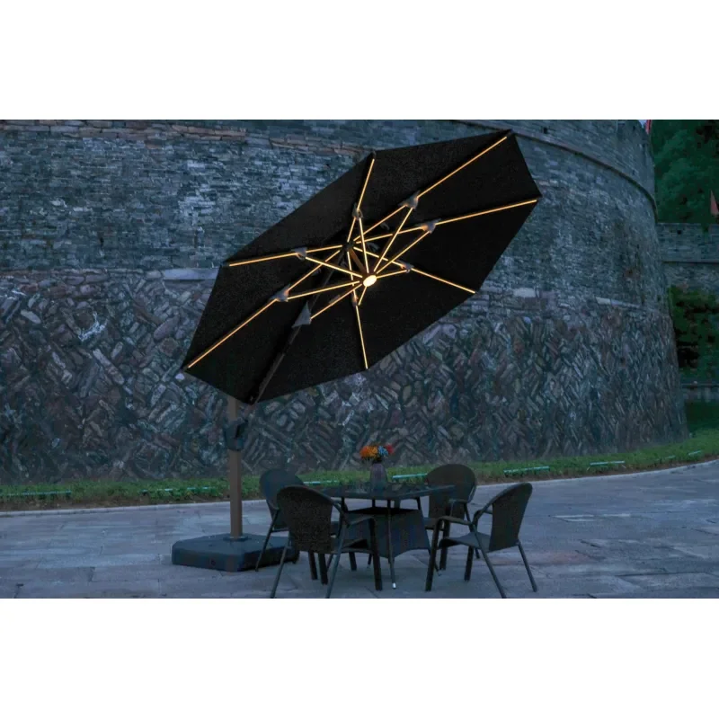 Aluminum Roman-style outdoor terrace beach umbrella with tassel for camping chairs