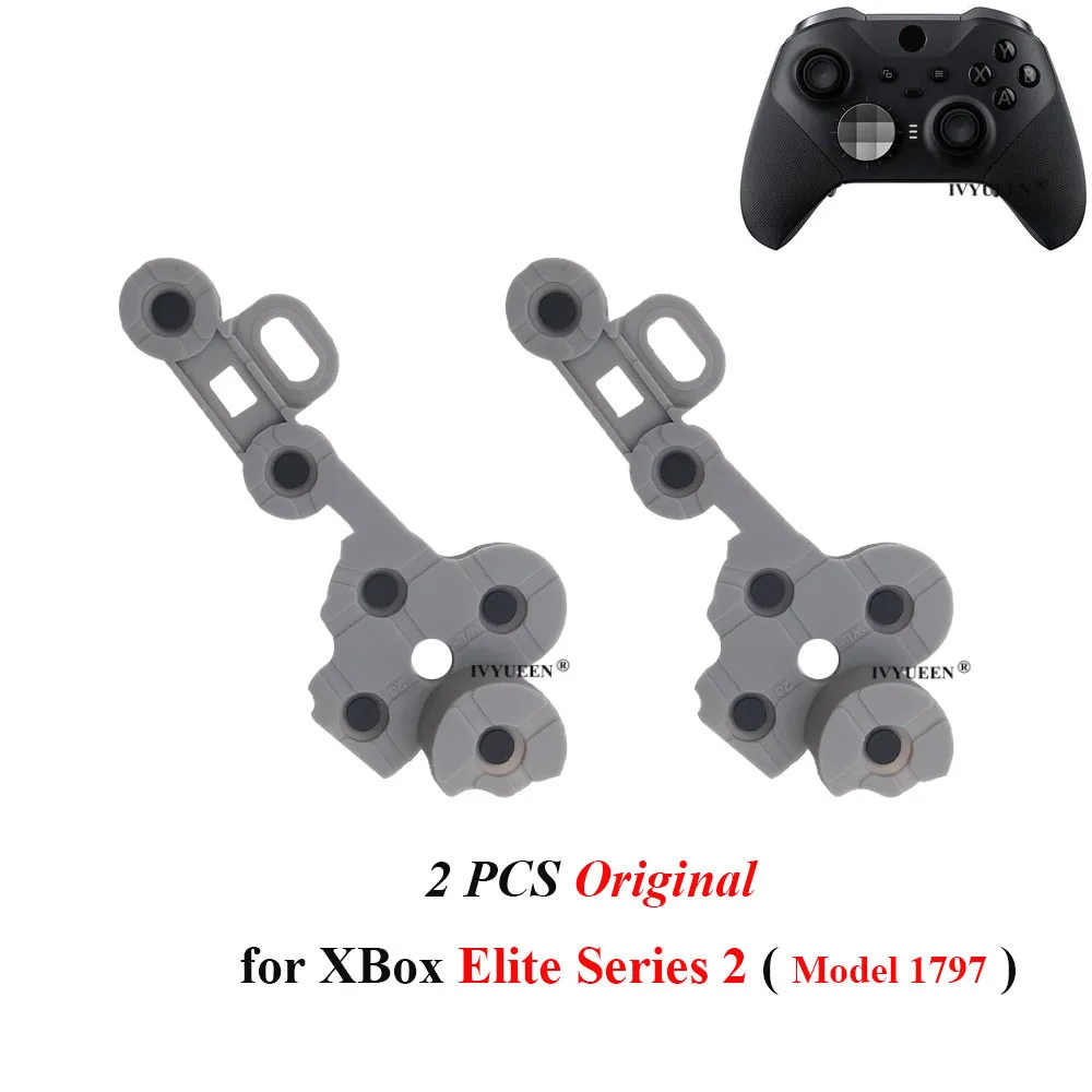 IVYUEEN XBox One Series X S Elite 2 무선 컨트롤러, 전도성 고무 D 패드 ABXY 접촉 키 버튼 수리 부품, 2 PCs