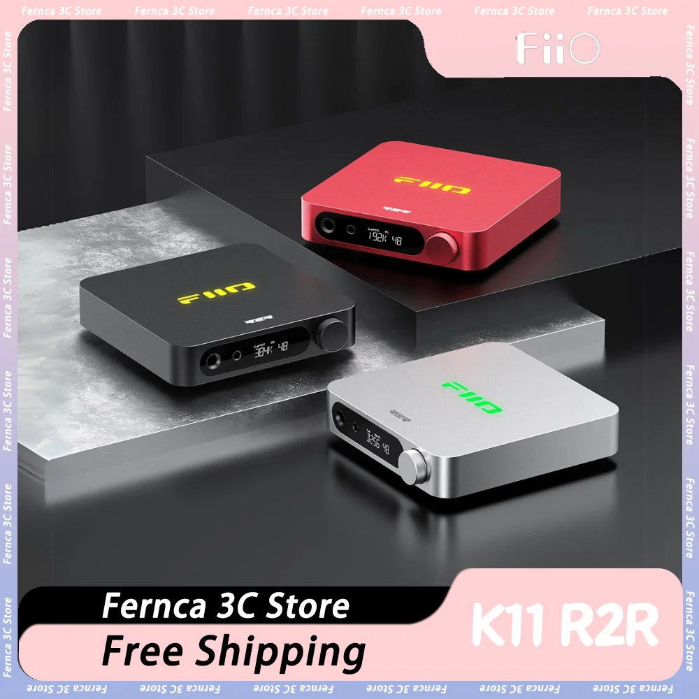 Fiio K11 R2R Desktop Dsd Hifi Decoding Headphone Amplifier Lossless Earphone Power Amplifier Portable Accessory Custom Gifts