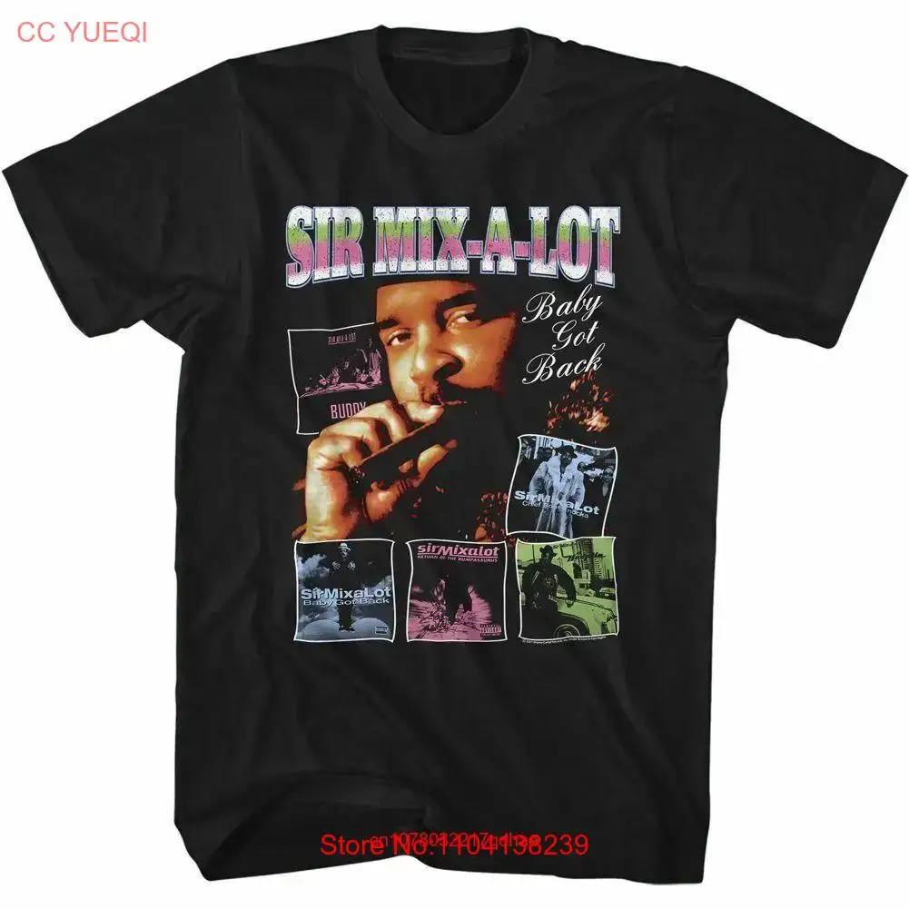 Sir Mix a Lot Albums Black Adult T Shirt long or short sleeves