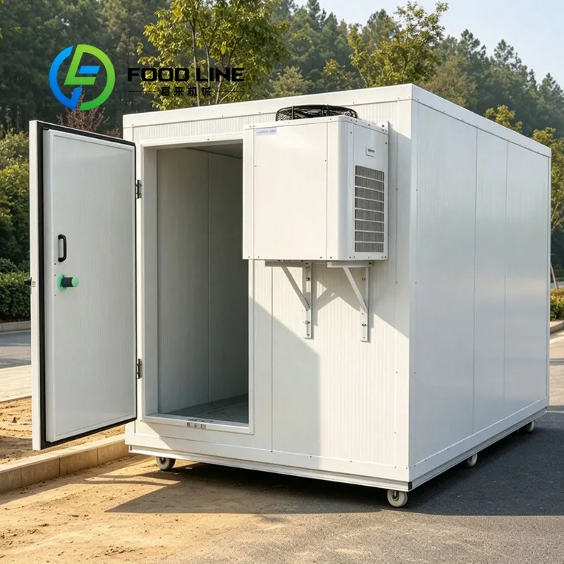 Solar Powered Mobile Cold Room Portable Walk In Freezer Mobile Cold Storage Equipment For Farm Fruit Vegetable Fresh Storage