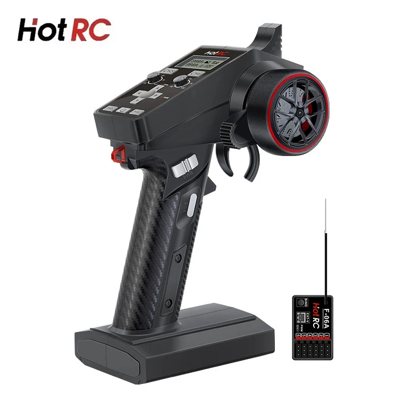 

HOTRC CT-6A 6CH 2.4GHz Radio System Transmitter Remote Controller with F-06A 6Ch Receiver for RC Toy Car Boat Tank