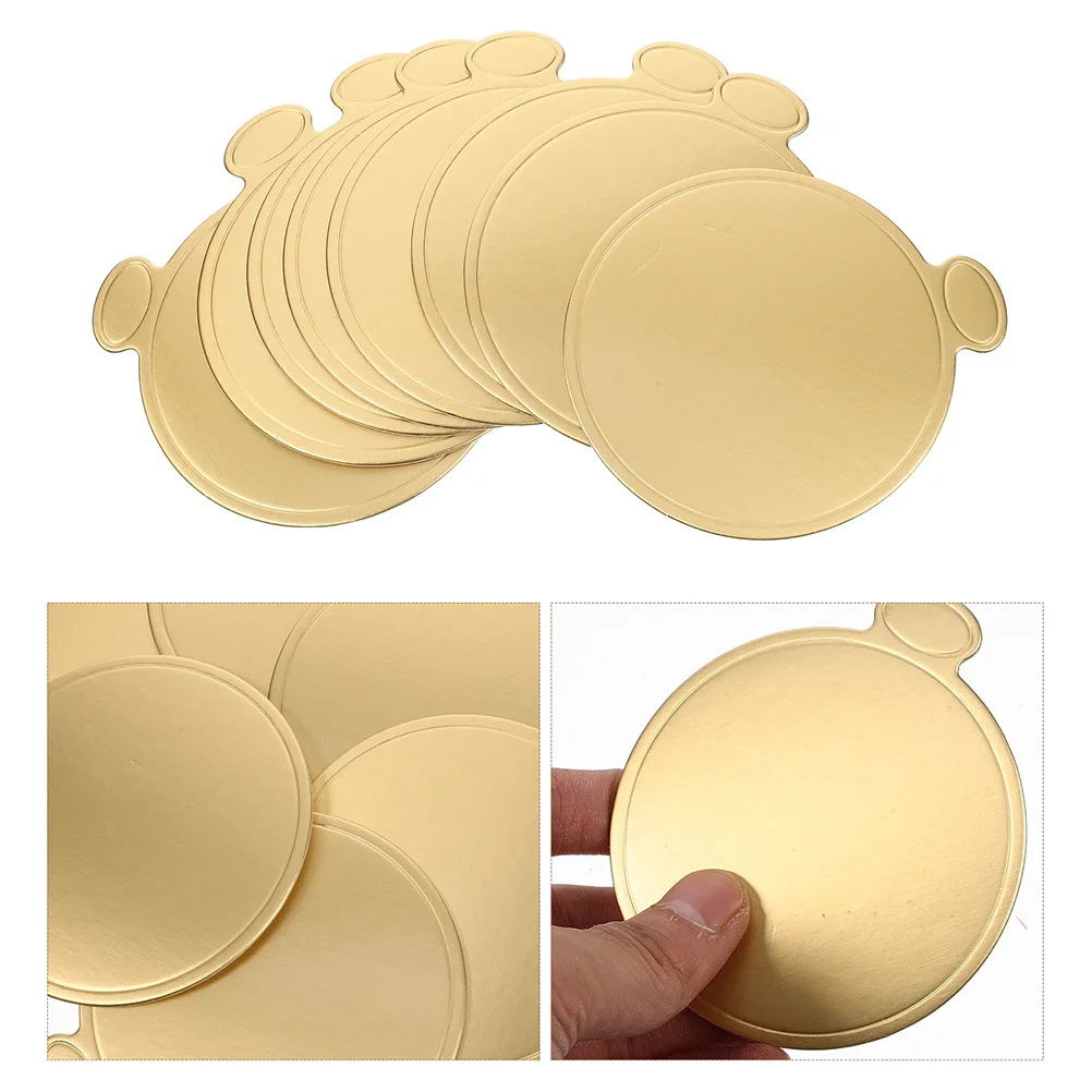 200 folhas descartáveis de placa de bolo de mousse bases redondas para decorações de festa de aniversário de casamento mini placas de bolo