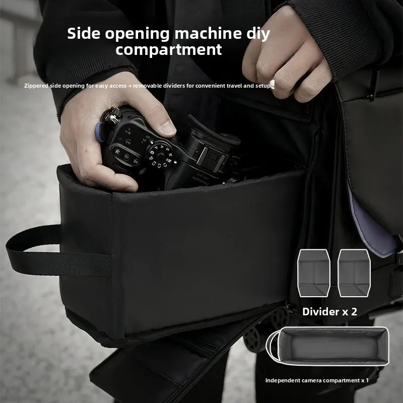 Shoulder side open camera bag Canon hand-held camera bag Sony micro-single messenger SLR