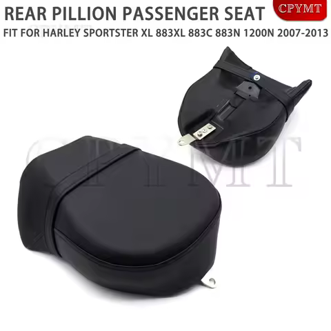 Motorcycle Rear Pillion Passenger Seat cover Fit For Harley Sportster XL 883XL 883C 883N 1200N 2007-2013