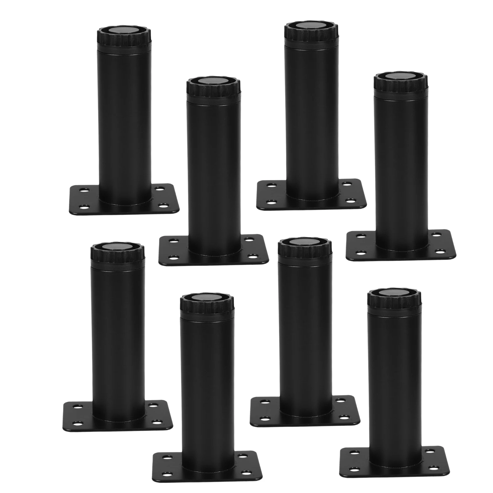 Pés de altura ajustáveis de metal para móveis, 8 peças, altura ajustável, para móveis, sofá-cama, mesa, armário, substituição durável