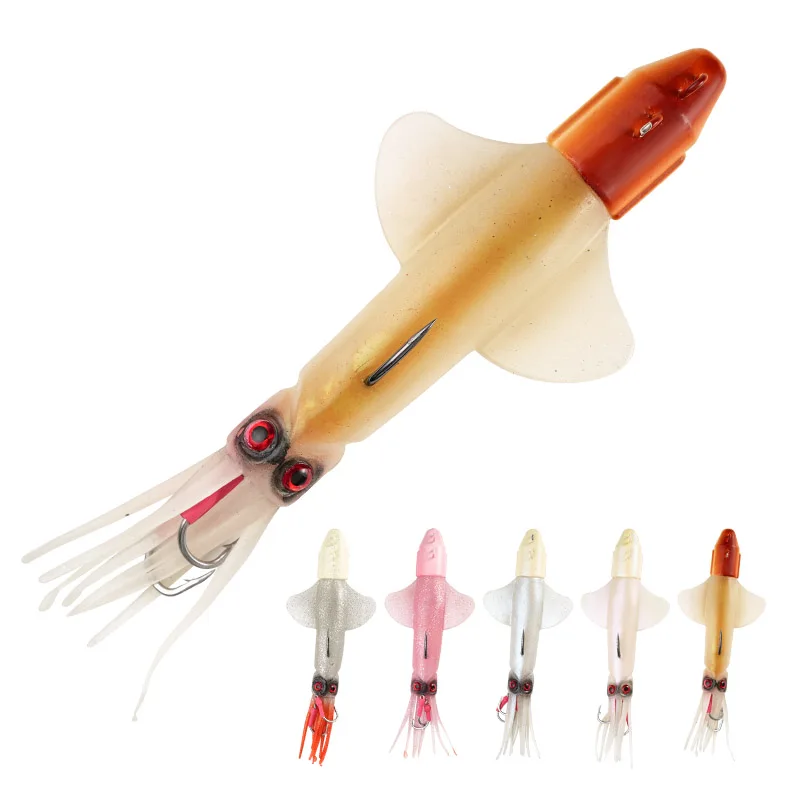 120g 150g  200g 22cm With Assist hook Slow Fast Jig PVC Metal Artificial Octopus Squid Jiging Soft Fishing Lure Bait