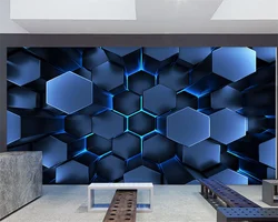 Beibehang papel de pared personalizado, tapiz decorativo KTV, sentido de tecnología tridimensional, fondo geométrico para gimnasio