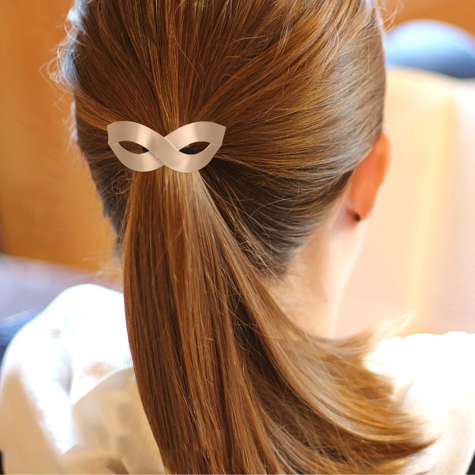 

Alloy Hair Tie For Women High Elasticity Durable Ponytail Holder Simple Elegant Design Thick Surface Scrunchies Hair Accessories