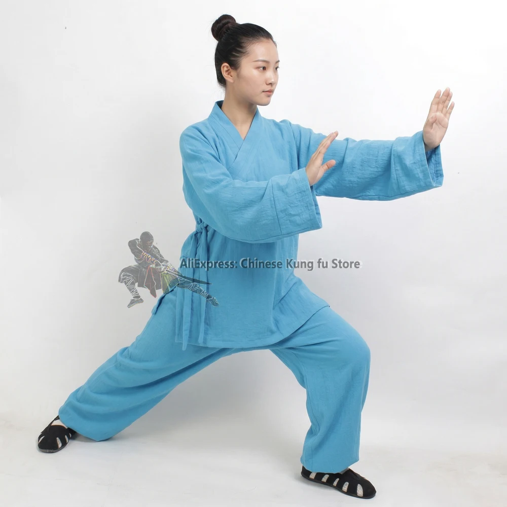 

Унисекс-костюм для тай-чи из хлопка и льна, даосская униформа для кунг-фу, халат для дзен-медитации, комплекты для йоги