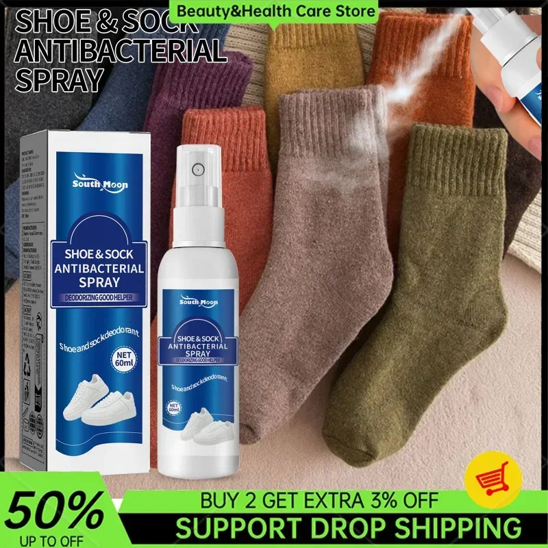 Shoe Shock Antibacterial Spray Foot Odor Shoes Stink Freshener Socks Odor Remover Spray Refresh Deodorizing Antiperspirant Care