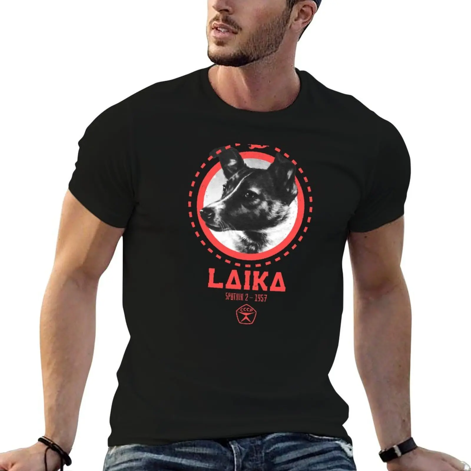 

Laika - Sputnik T-Shirt t shirt man casual man t shirts high quality luxury brand T-Shirt