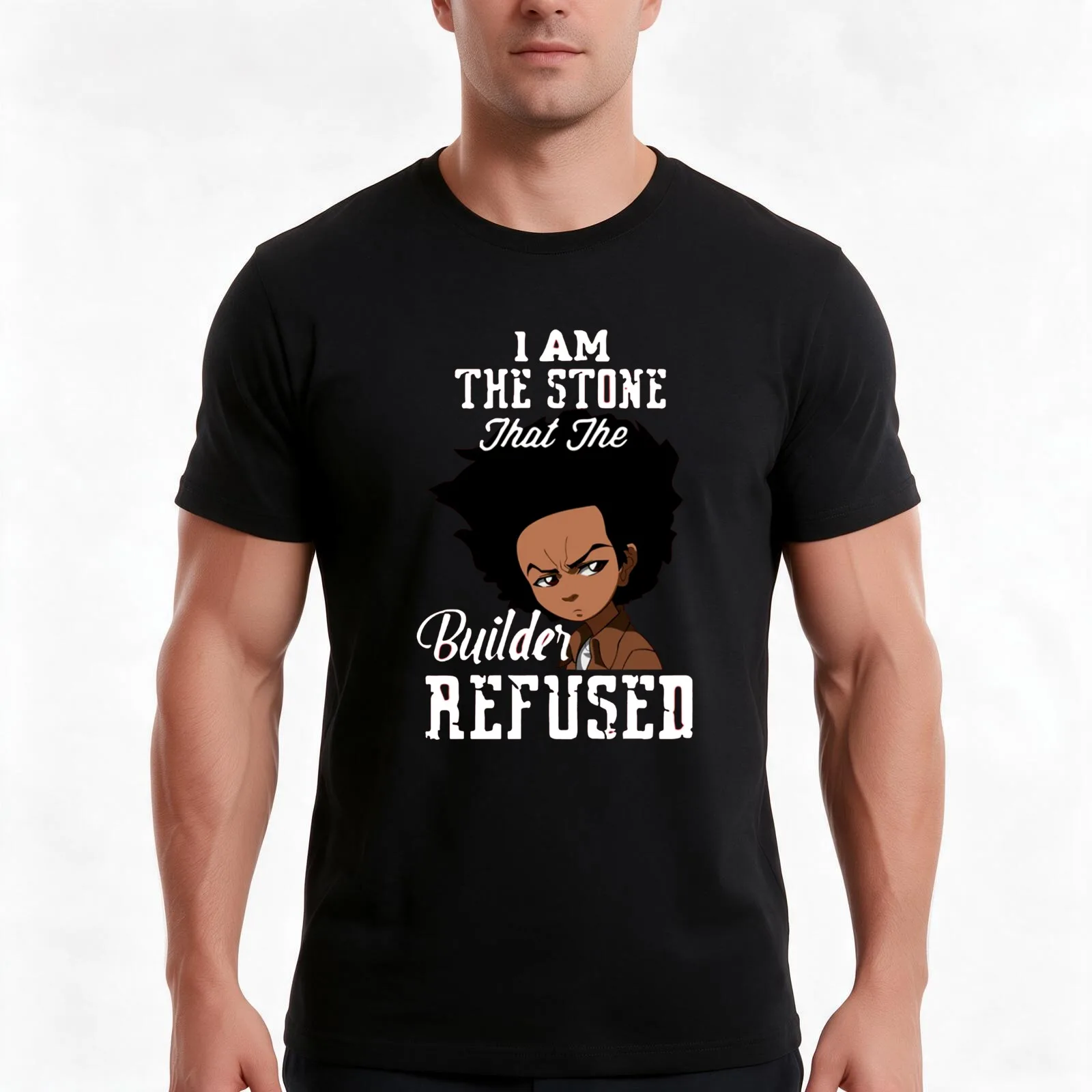 Boondocks funny T-Shirt Summer Casual Cotton Tee Oversized Streetwear Tops Vintage Graphic Print Loose Fit Short Sleeve