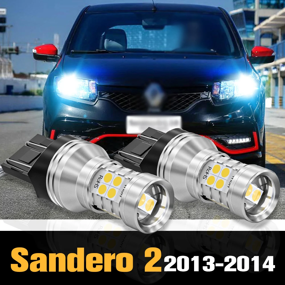 

2pcs Canbus LED Daytime Running Light DRL Accessories For Renault Sandero 2 2013 2014