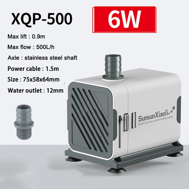 SUNSUN Xiaoli XQP-500 6W XQP-1000 15W XQP-1500 23W Fish Tank Small Submersible Pump Water Circulation Filter Ultra-quiet