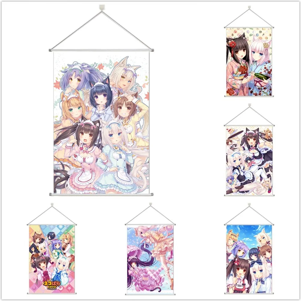 NekoPara Vanilla Chocola Canvas Painting Japan Anime Posters and Prints Wall Art Wall Pictures for Living Kids Home Decoration