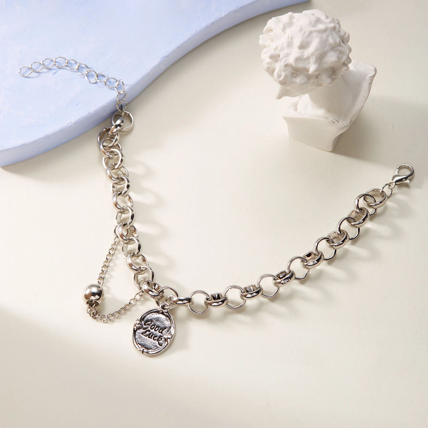 Vintage Dicke Ketten-Armbänder für Frauen Mode Perlen-Herz-Charm Strang-Armband Punk Ästhetischer Schmuck Party-Geschenk – Detail 14