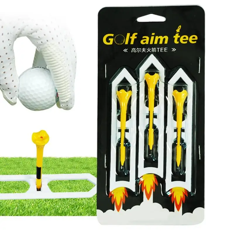 

Tees For Golfing Practice 3pcs Golf Training Target Rocket Tees Rocket Design Golf Practicing Tool For Court And Driving Range