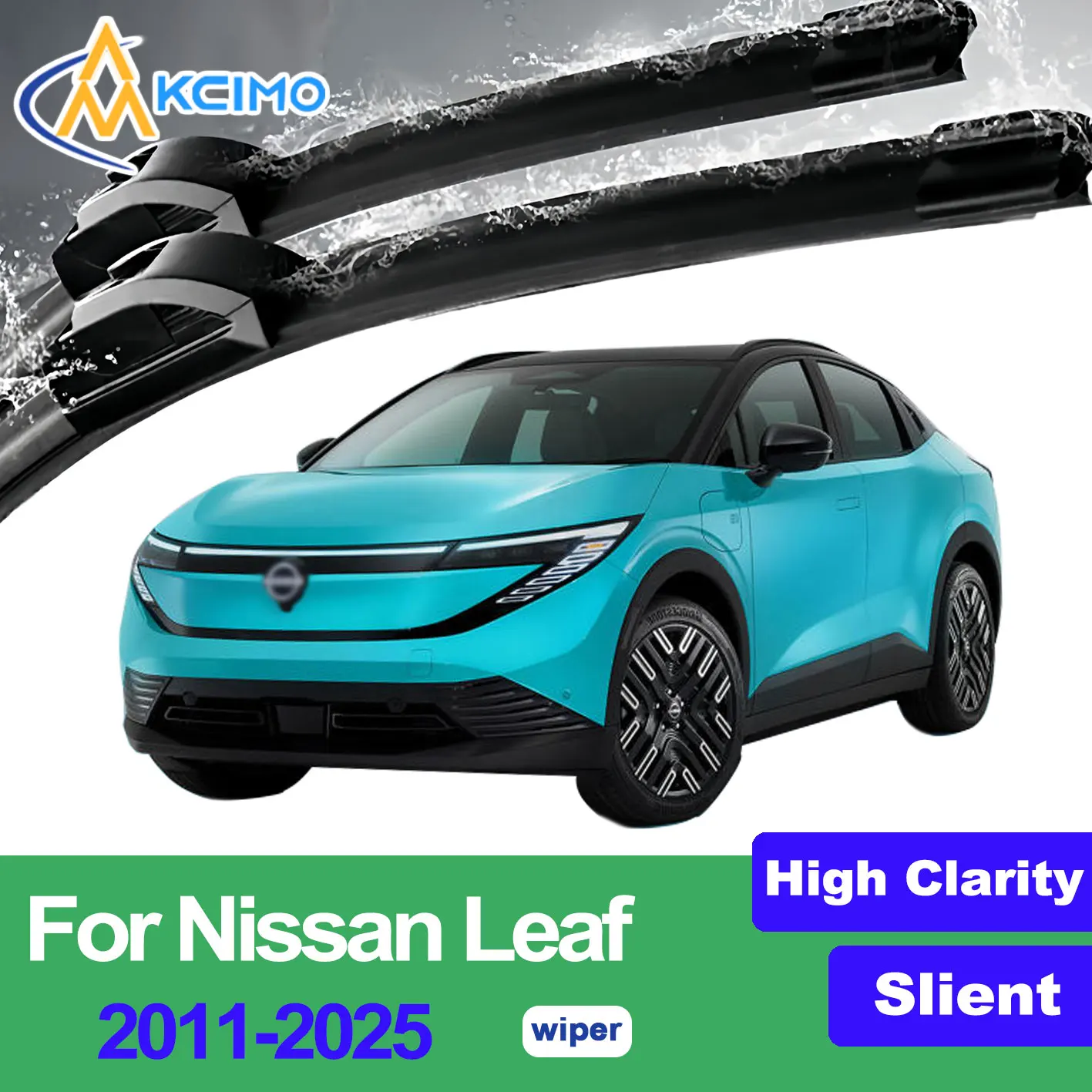 

For Nissan Leaf 2011-2025 Front Windshield Wiper Blades 2pcs Quiet Rain Windscreen Window Accessories