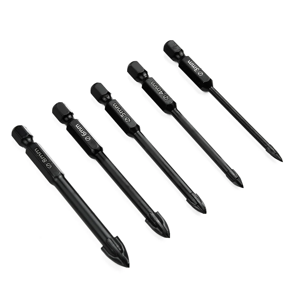 Multifunctional Drilling Tool Efficient and Precise Cross Alloy Drill Bits 5 Pack Set for Professional Results