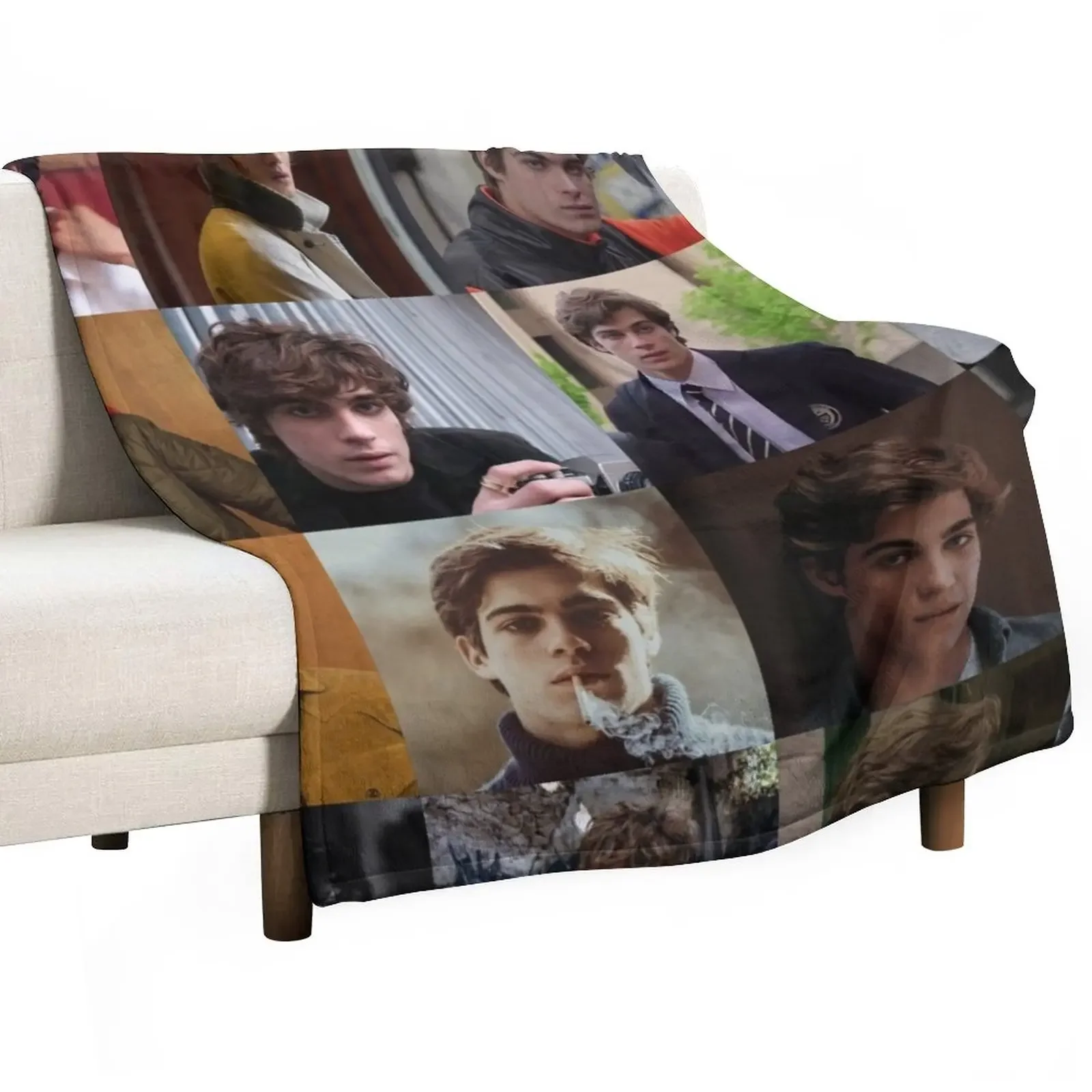 Lorenzo Zurzolo Collage Throw Blanket Bed linens Designers Large decorative Blankets