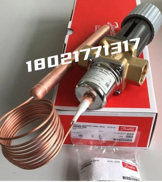 Danfoss AVTA Self-excited Temperature Control Water Valve With Capillary Remote Temperature Sensing Package