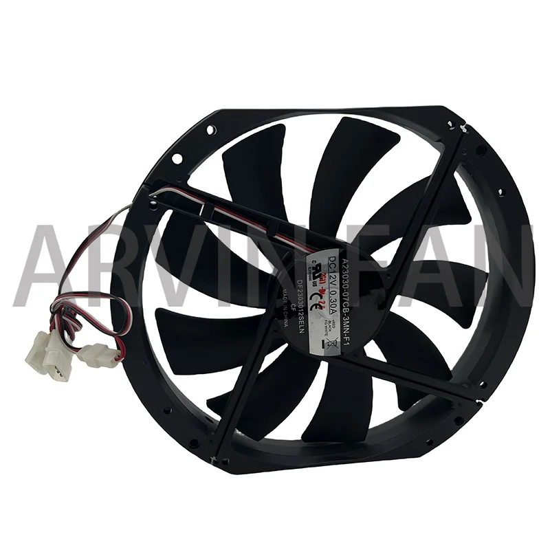 Ventilador de flujo de aire de gran tamaño para caja de ordenador, refrigeración silenciosa de bajo ruido, 230mm, 23cm, 12V, 230x200x30mm, A23030-07CB-3MN-F1, DF2303012SELN, nuevo