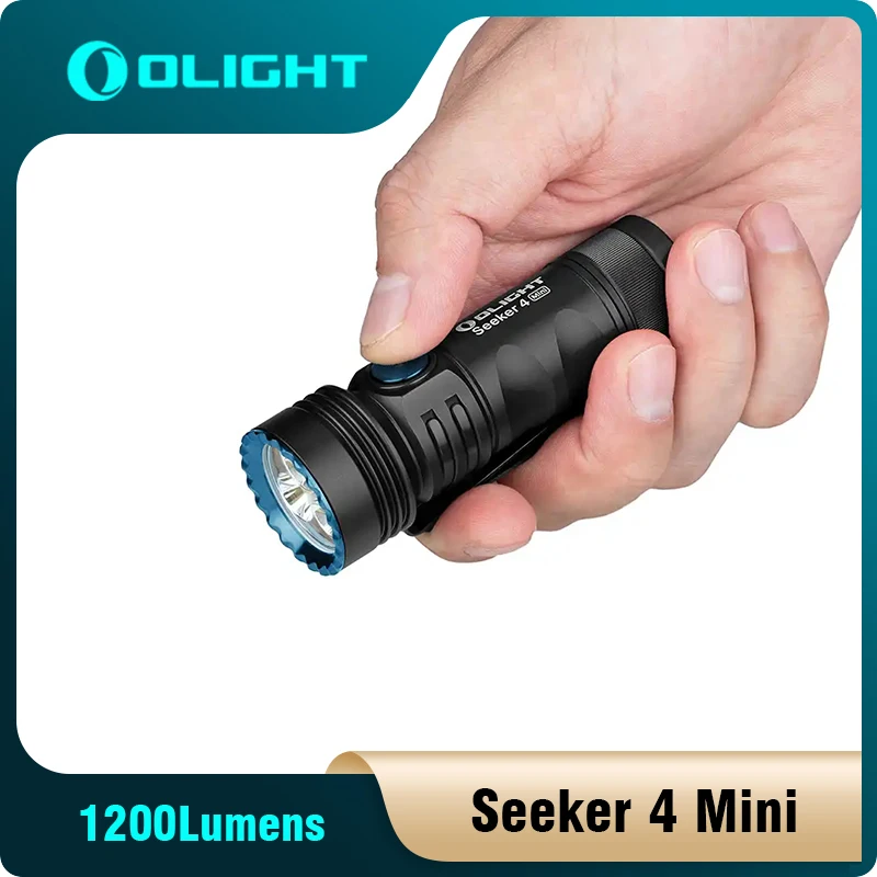 Olight Seeker 4 Mini Torch 1200 Lumens Lamp Magnetic Rechargeable LED EDC Flashlight with UV Light Built-in Battery