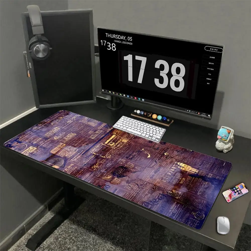 

Oversized personalized gaming computer keyboard pad for office use with locked edge mouse pad