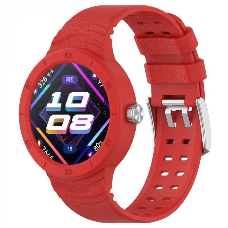 

Soft breathable Silicone Waterproof for Huawei GT Cyber Breathable Watch Strap protective case integrated strap