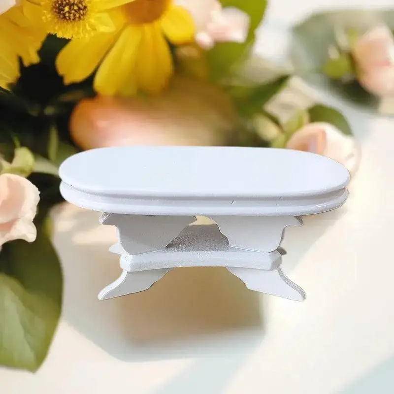 Table à thé stylisée pour maison de poupée 1/12 ; Modèle de meubles de salon pour maison de poupée, jouet de simulation