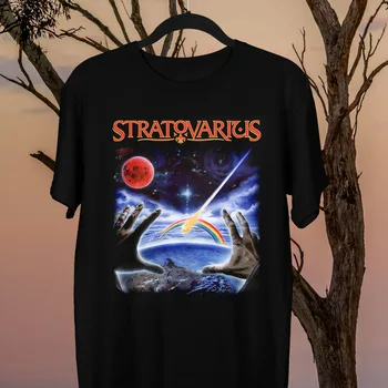 NEW STRATOVARIUS Band Short Sleeve Black All Size Gift T-Shirt AC1073