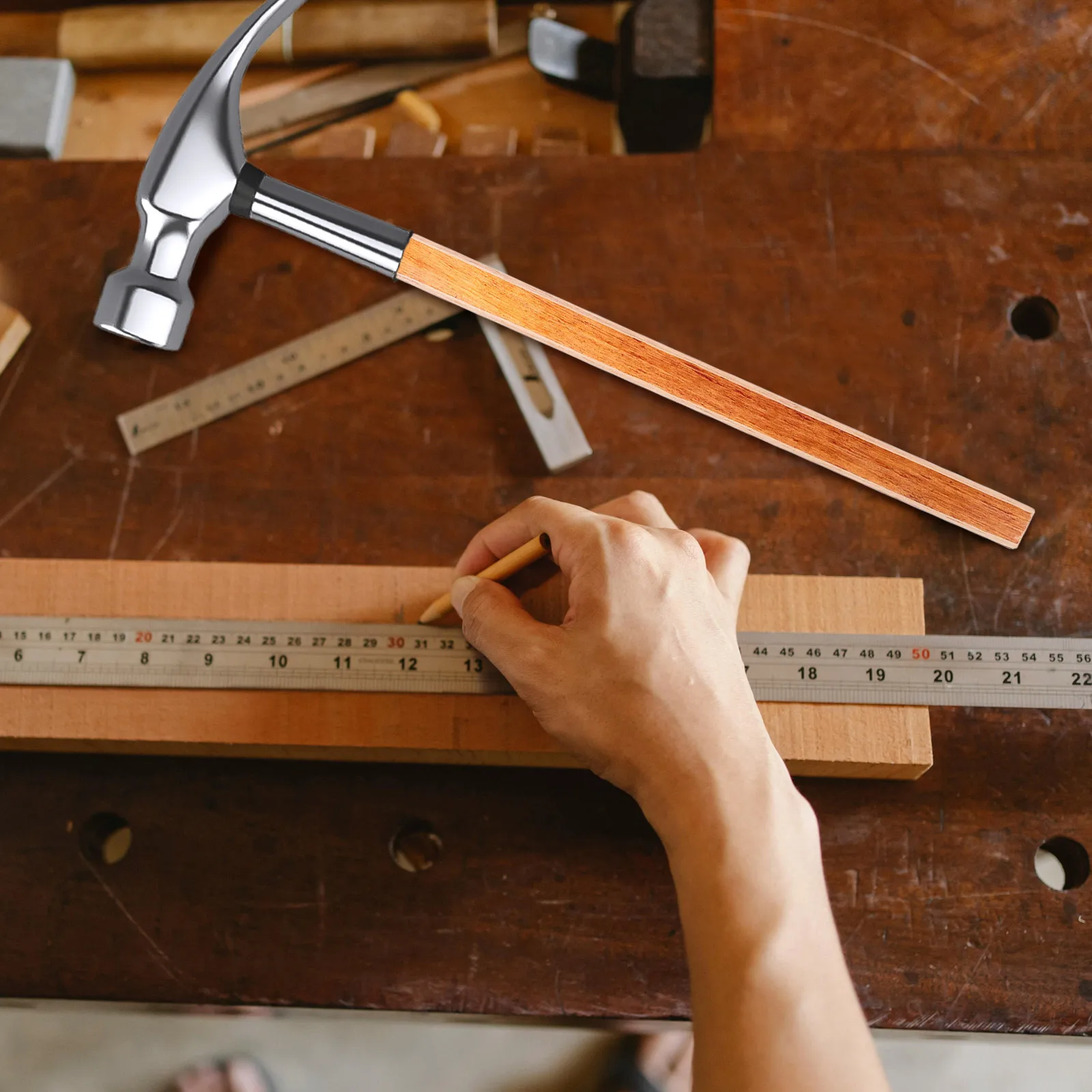 

Wooden Hammer Handle Replacement Multipurpose Anti-Slip Grip for Shovel Hoe Heavy Duty Construction Tools