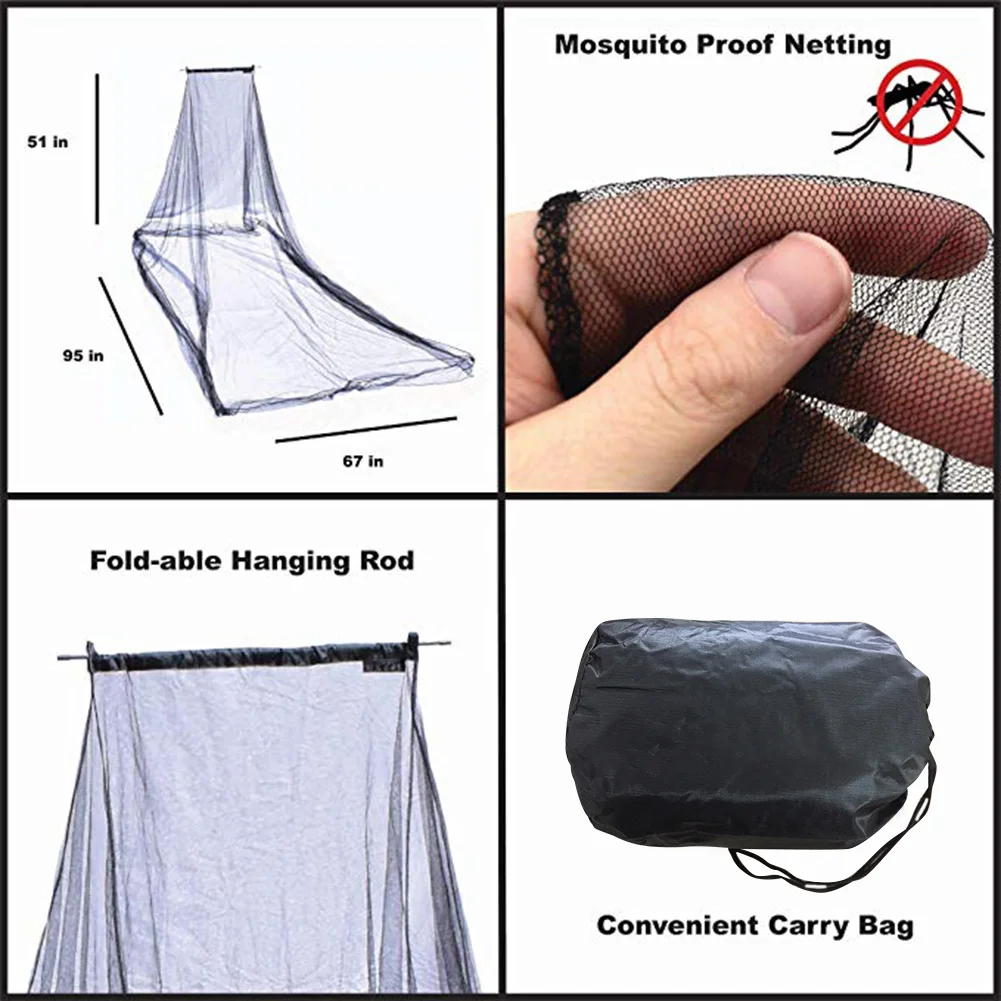 Portable Mosquito Net Outdoor Travel Tent Mosquito Net Camping Hiking Tent Pyramid Bed Tent