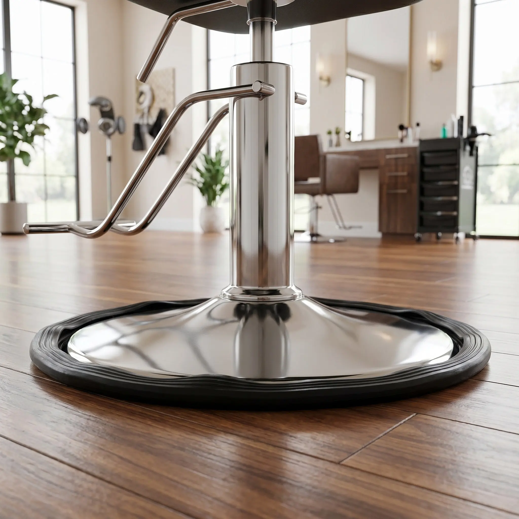 Hairdressing Chair Base Rubber Ring Gasket Salon Styling Chair Floor Protector Nonslip Stability Ring Easy Installation