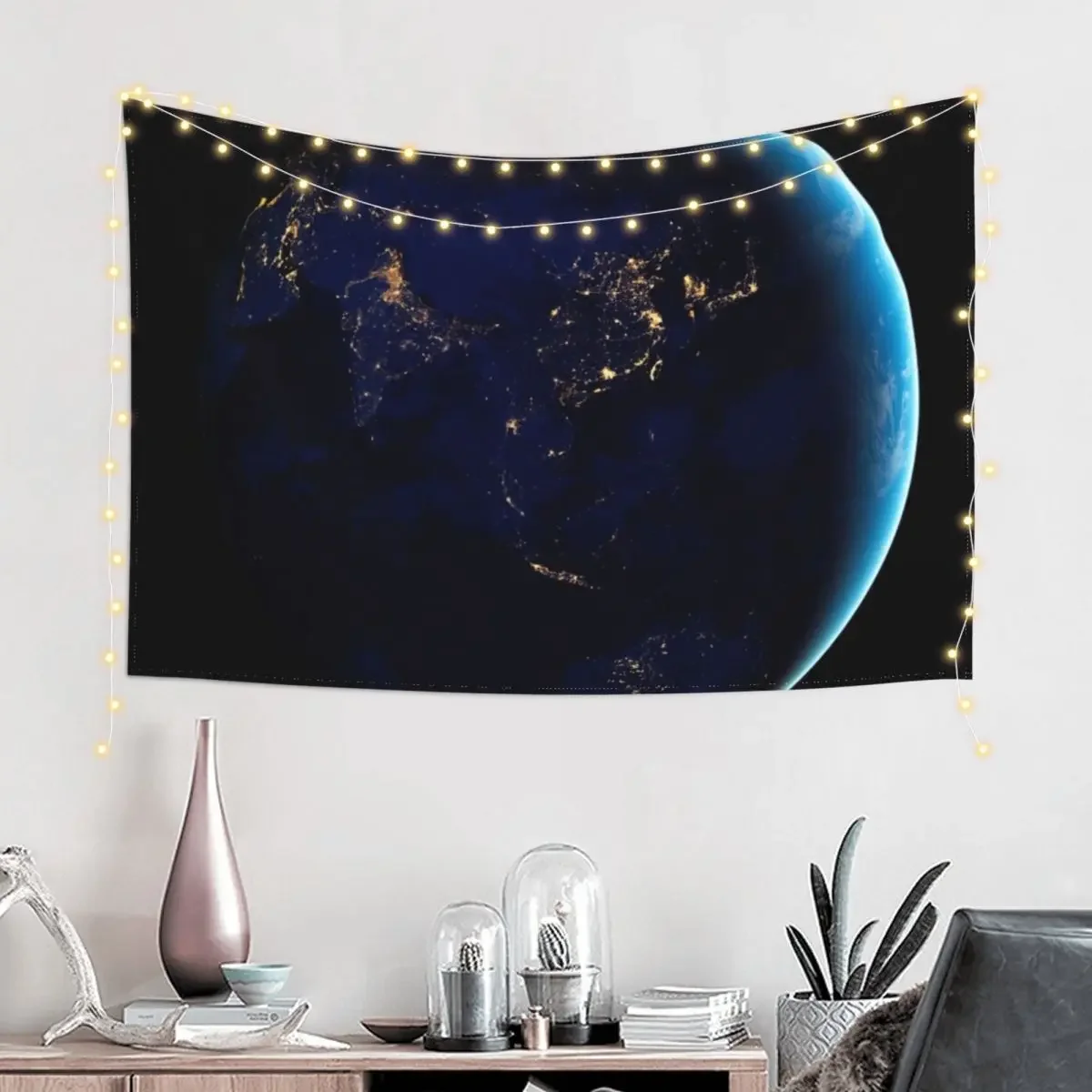 Earth view from space Tapestry Korean Room Decor Home And Comfort Decor Decoration Aesthetic Tapestry