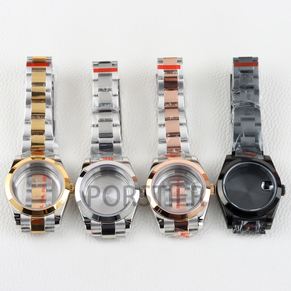 

Корпус NH35 36/39 мм, сапфировое стекло, твердая нержавеющая сталь 316L для Datejust NH35 NH36, механизм 28,5 мм, полированный циферблат, браслет из устриц