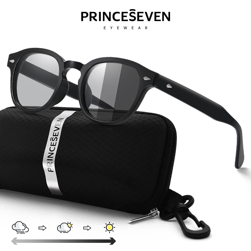 

PRINCESEVEN New Polarized Fashion Chameleon Sunglasses For Women Men Photochromic Sun Glasses Vintage Colorful Eyeglasses UV400