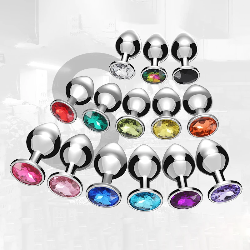 Metal Anal Plug Featuring A Gem-Embedded Base – A Beginner-Friendly, Unisex Adult Product - Image 2