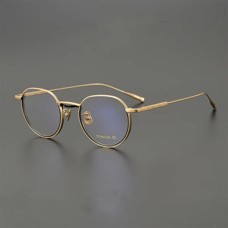 Women's Grade Glasses Japan Handmade Titunium Optical Round Glasses Frame Model ORCHID Women Men Glasses Prescription Frame