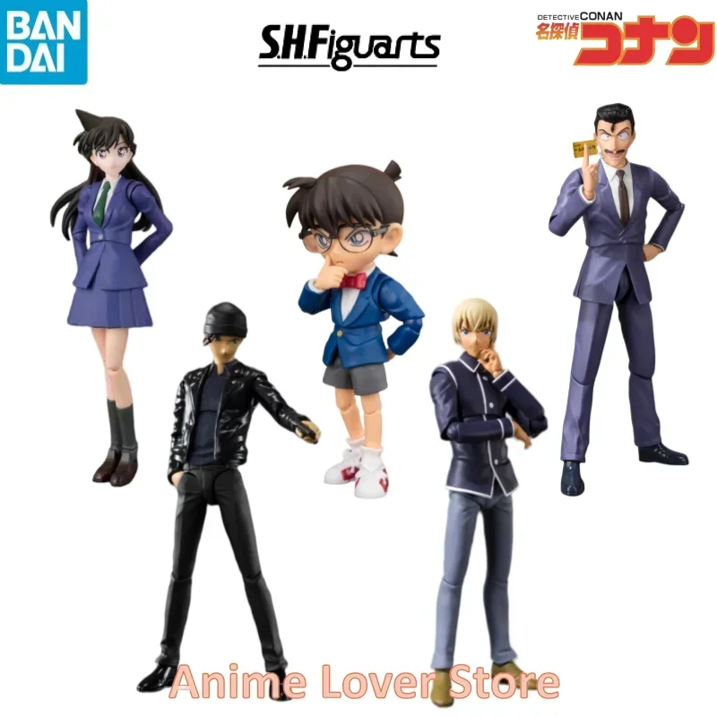 Bandai Original SHFiguarts SHF Detective Conan Resolution Edition Conan Edogawa Rachel Moore Mouri Kogorou Anime Figures Toys