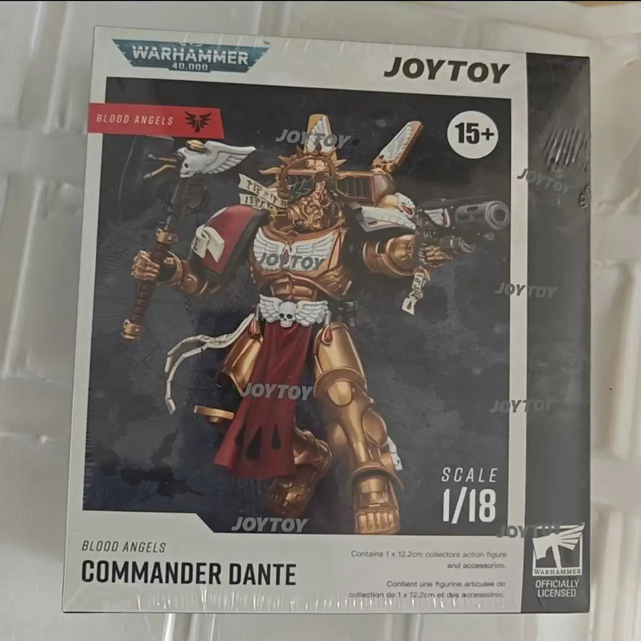 

JOYTOY Dark Source Warhammer 40K Holy Blood Angel Jumping Backpack Squad, Commander Dante 1:18 Mobile Soldiers